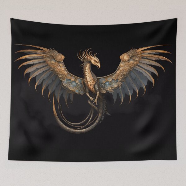 Item preview, "Phoenix Reverie: Ancient Depiction of Beauty" designed and sold by Art-Vortex-fr.