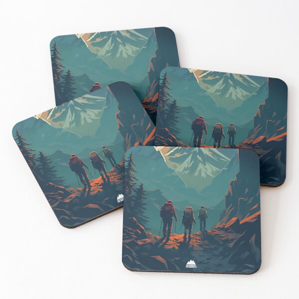 Item preview, Friends Hiking in the Mountains - Digital Art | WanderUpNorthCo designed and sold by WanderUpNorth.