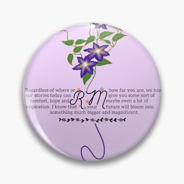 Item preview, BTS Namjoon / RM Birth Flower Series + Motivational Quotes designed and sold by Gotspringdayluv.