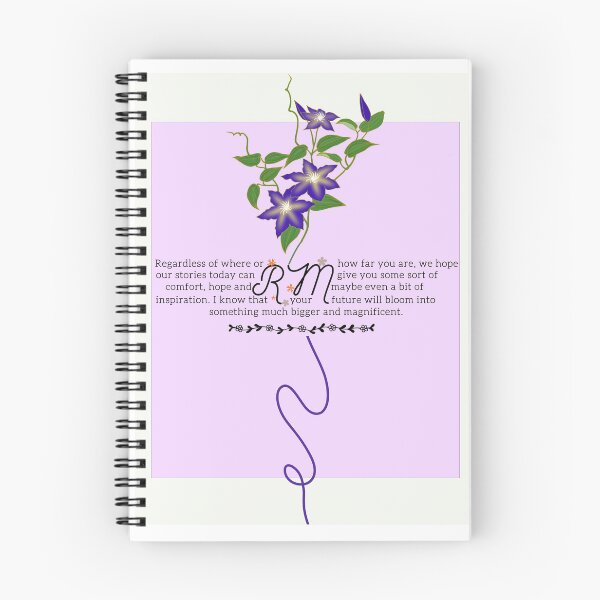 Item preview, BTS Namjoon / RM Birth Flower Series + Motivational Quotes designed and sold by Gotspringdayluv.