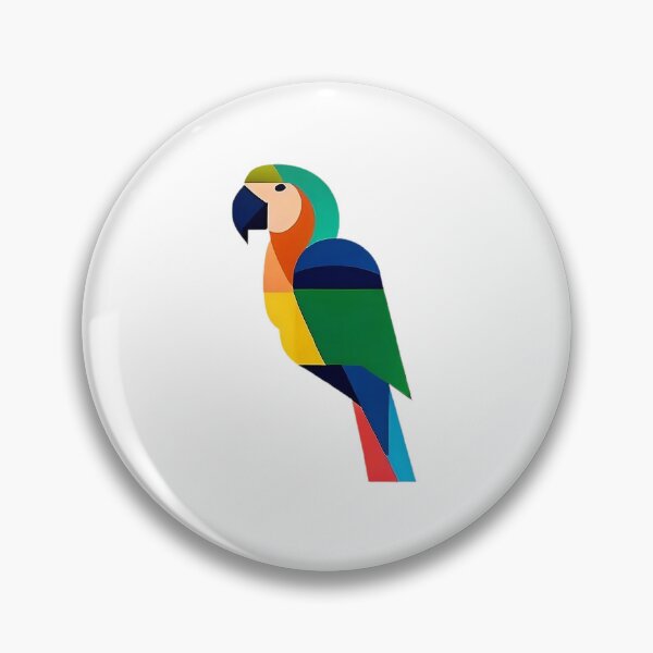 Item preview, Colorful Macaw in Geometric Style, Aesthetic designed and sold by MinimalistHaven.