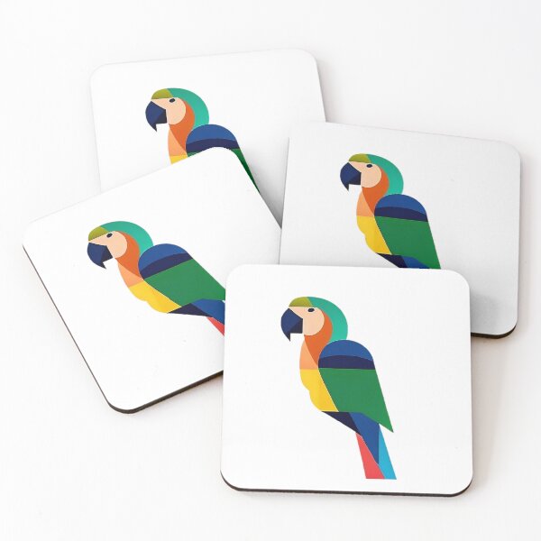 Item preview, Colorful Macaw in Geometric Style, Aesthetic designed and sold by MinimalistHaven.
