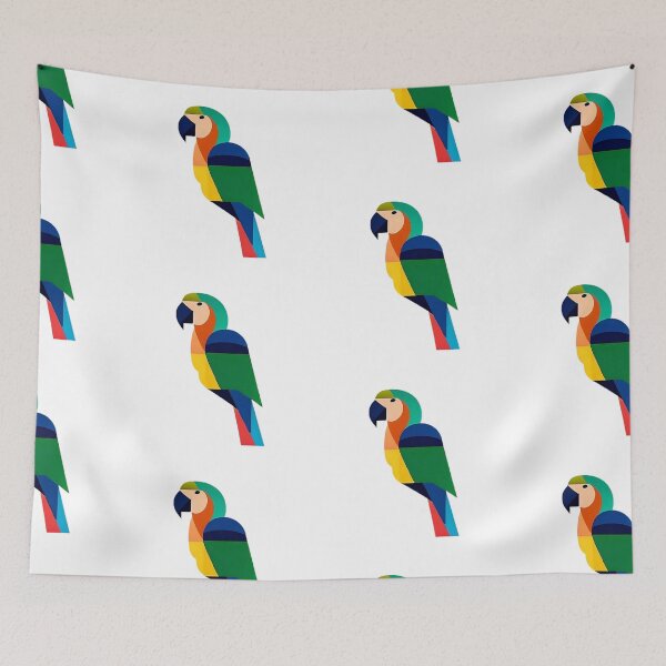 Item preview, Colorful Macaw in Geometric Style, Aesthetic designed and sold by MinimalistHaven.