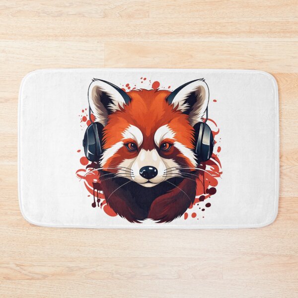 Item preview, Red Panda Music with Headphones designed and sold by ArtFromBeyond.