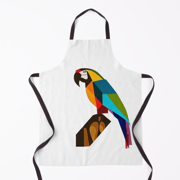 Item preview, Colorful Macaw on a Trunk in Geometric Style, Aesthetic designed and sold by MinimalistHaven.