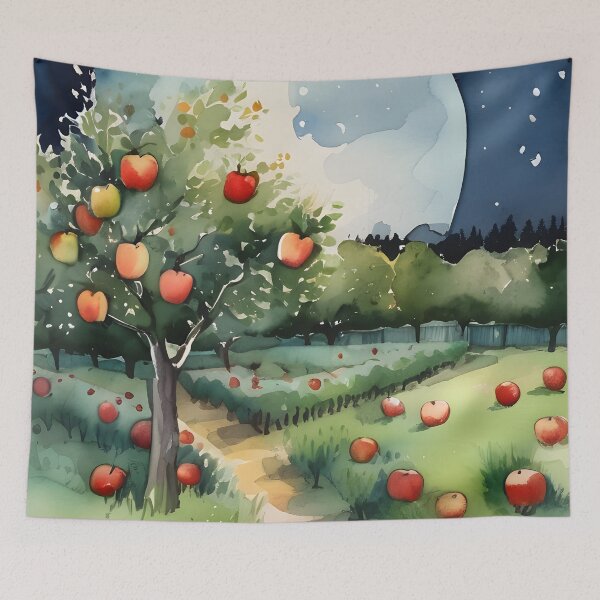Item preview, Apple Orchard Under the Moon  designed and sold by CAutumnTrapp.