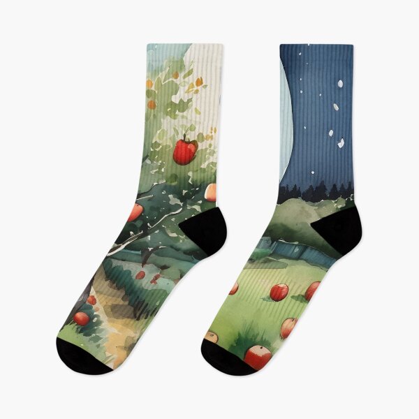 Item preview, Apple Orchard Under the Moon  designed and sold by CAutumnTrapp.