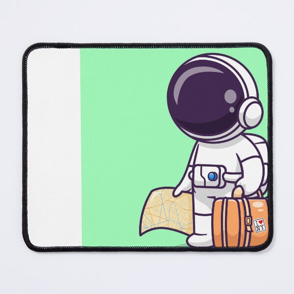 Item preview, Cute astronaut traveling with map and suitcase designed and sold by hjian8219.