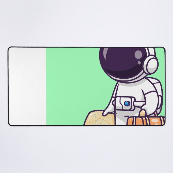 Item preview, Cute astronaut traveling with map and suitcase designed and sold by hjian8219.