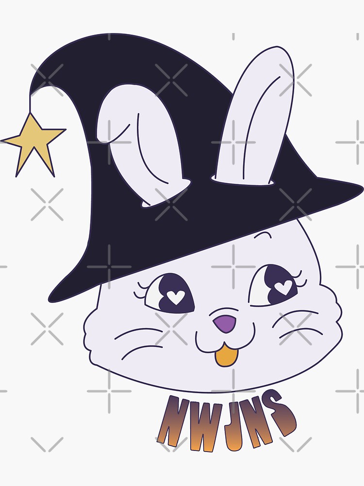 new jeans bunny halloween witch (kpop) Sticker for Sale by