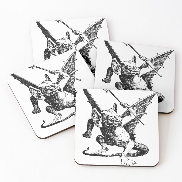 Item preview, Vintage Halloween Gargoyle Illustration designed and sold by The Masked Designer.