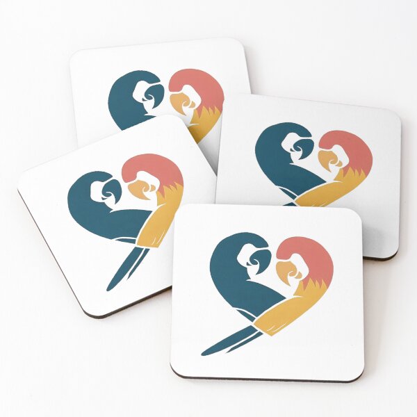 Item preview, Heart Shaped Macaws, Aesthetic designed and sold by MinimalistHaven.