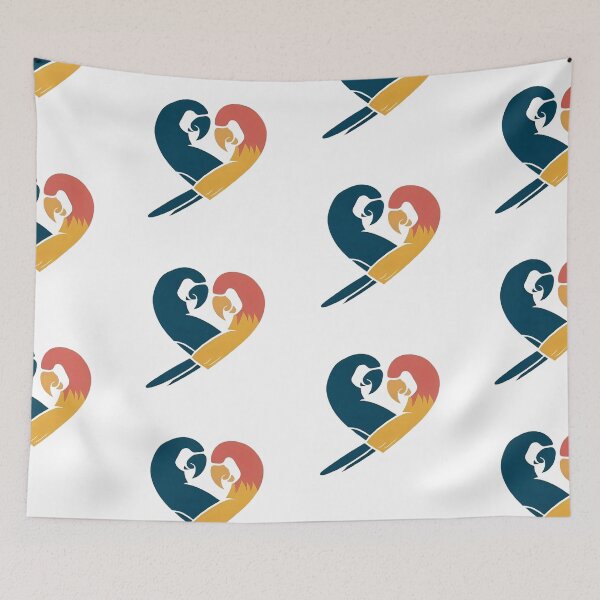 Item preview, Heart Shaped Macaws, Aesthetic designed and sold by MinimalistHaven.