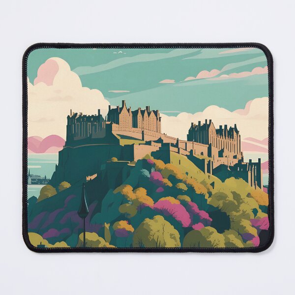 Item preview, Edinburgh Castle Drawing Art designed and sold by Studio-Pixel.
