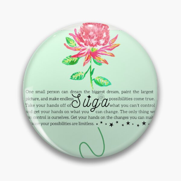 Item preview, BTS Suga / Yoongi Birth Flower Series + Motivational Quotes designed and sold by Gotspringdayluv.
