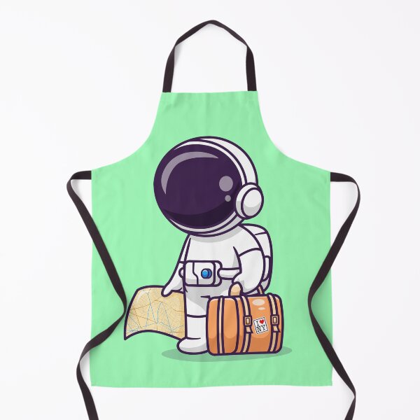 Item preview, Cute astronaut traveling with map and suitcase designed and sold by hjian8219.