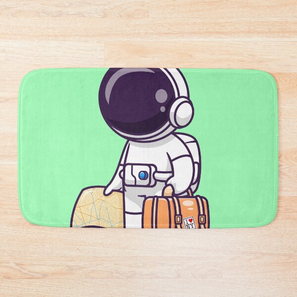 Item preview, Cute astronaut traveling with map and suitcase designed and sold by hjian8219.