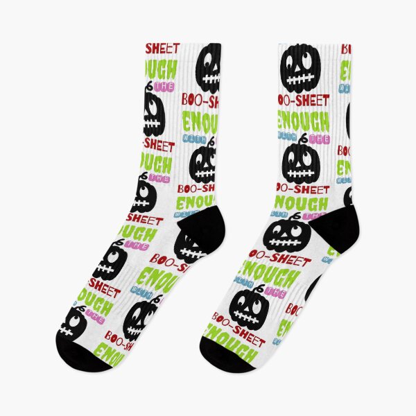 Item preview, Enough With The Boo Sheet Funny Halloween designed and sold by Thevulcano.