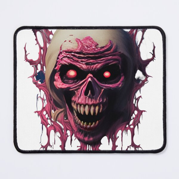 Item preview, Abstract Digital Art with Pink Skull and Red Eyes designed and sold by Toph Moses.