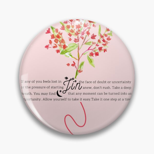 Item preview, BTS Jin Birth Flower Series + Motivational Quotes designed and sold by Gotspringdayluv.