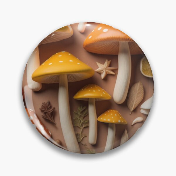 Item preview, Orange, Yellow, Red Mushrooms designed and sold by SoftLivingCore.