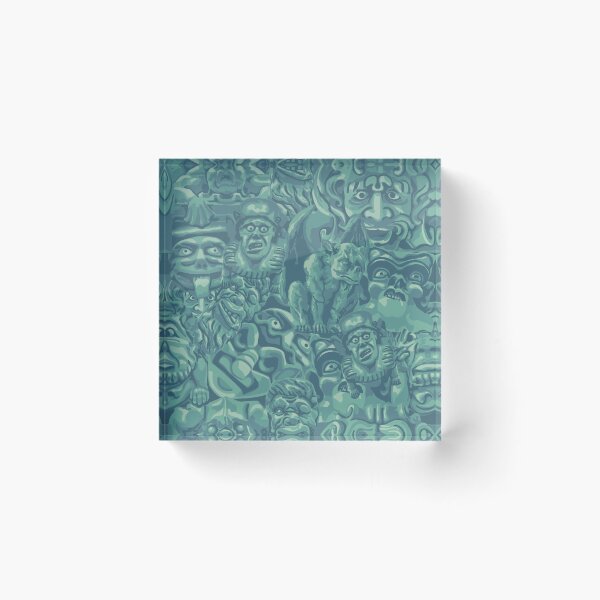 Item preview, Turquoise Gargoyles All-Over Print designed and sold by Unhinged Heather.
