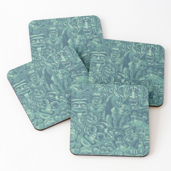 Item preview, Turquoise Gargoyles All-Over Print designed and sold by Unhinged Heather.