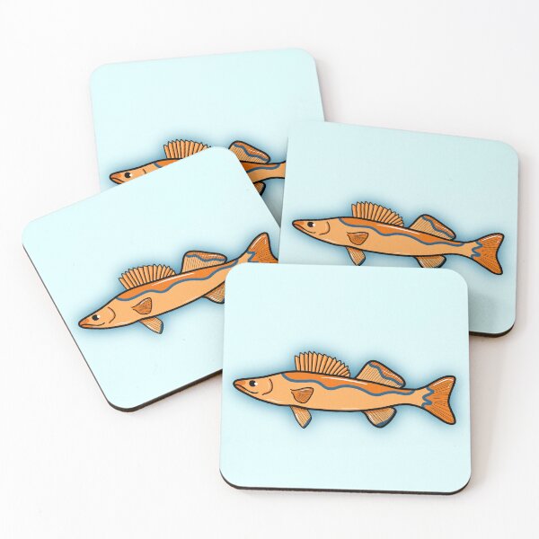 Item preview, Blue and Orange Walleye Print designed and sold by ashlynroseartt.