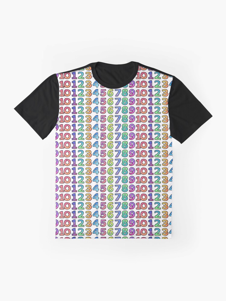 Alternate view of Rainbow Numbers Graphic T-Shirt