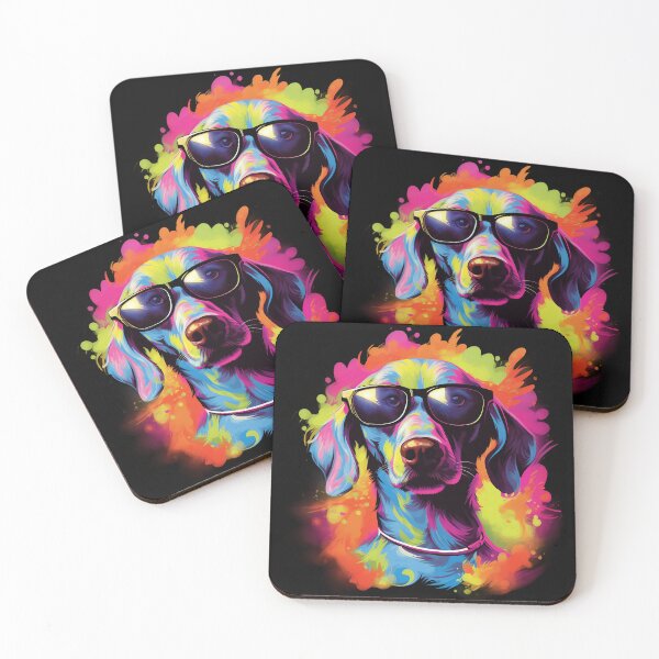 Item preview, Rainbow  Coloured Weimaraner Dog designed and sold by Obsidian Ink by Wilshire.