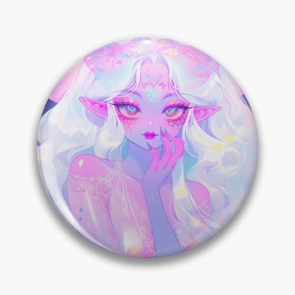 Item preview, Cute Bright Pink Winged Demon Anime Girl designed and sold by bubblegoth.