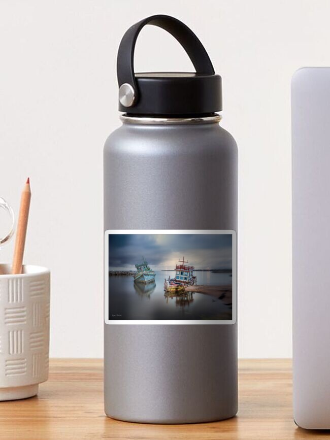Thumbnail 1 of 3, Sticker, Thai Fishing Boats designed and sold by wrassell.