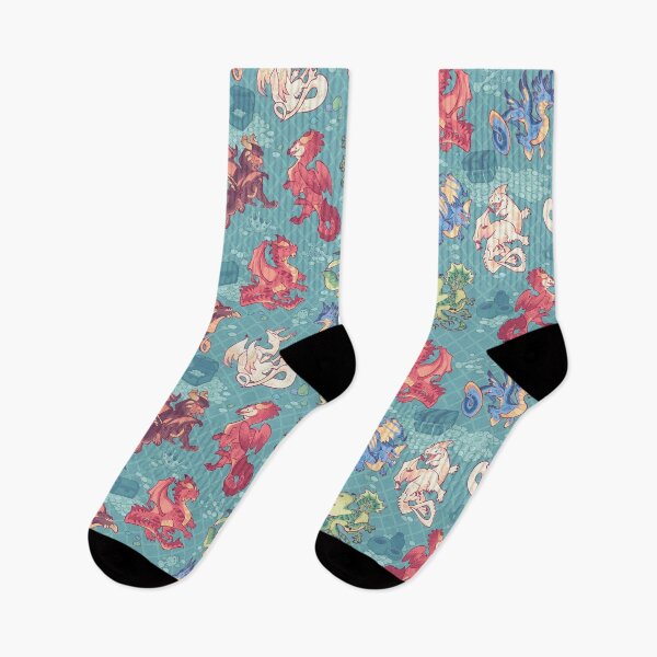 Item preview, Chromatic dragons in teal designed and sold by Colordrilos.