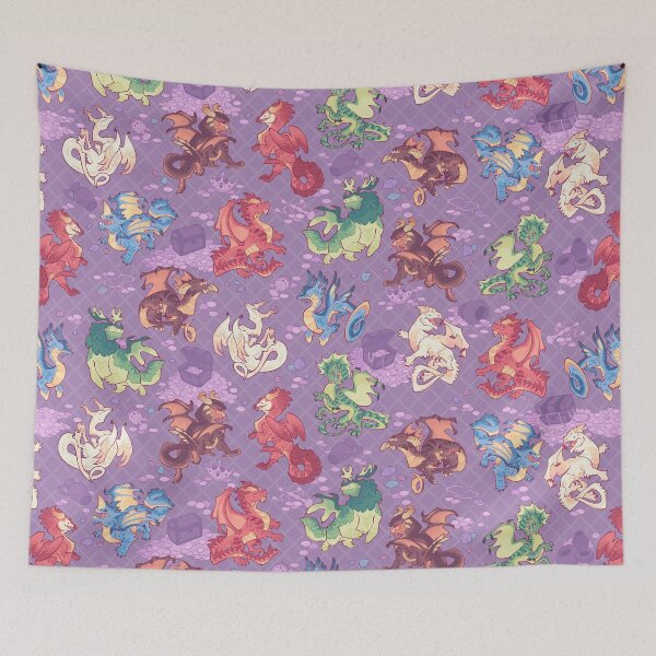 Item preview, Chromatic dragons in purple designed and sold by Colordrilos.