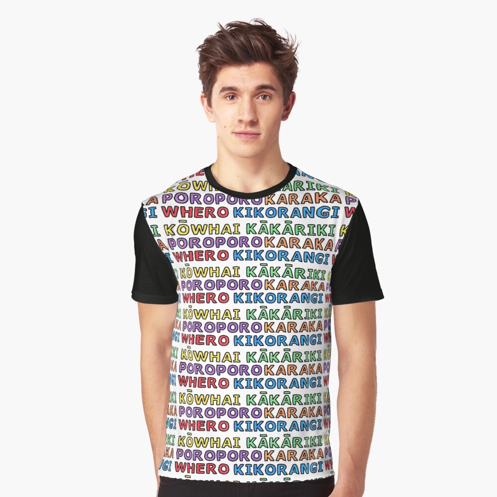 Te Reo Maori - Colours Graphic T-Shirt