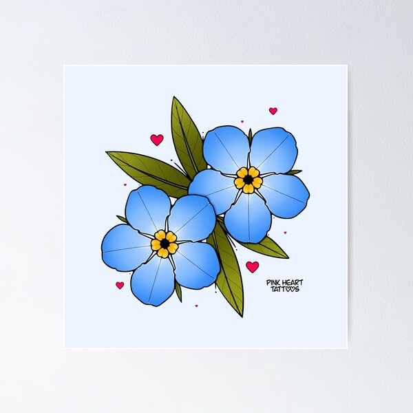 Forget-Me-Nots Poster for Sale by pinkhearttattoo