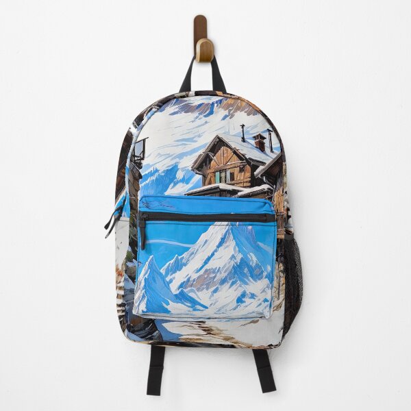 Item preview, Small Snowy High Mountain Village designed and sold by iguananick.