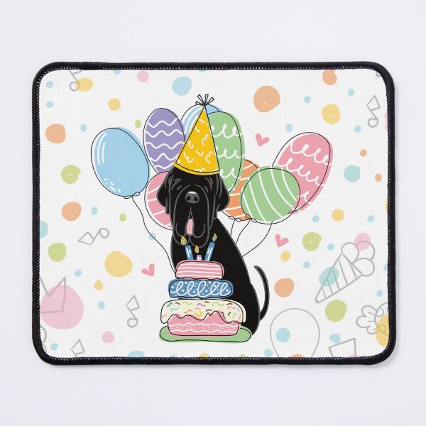 Item preview, Black Neapolitan Mastiff Neo Dog Birthday Party designed and sold by Lulupainting.