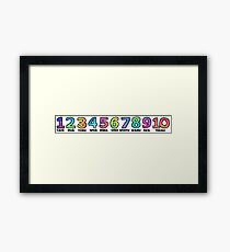 Te Reo Maori - Numbers Framed Print