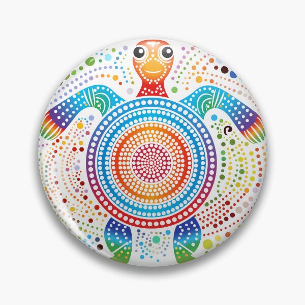 Item preview, Aboriginal Underwater Ocean Turtle Dot Art Work designed and sold by AboriginalAdorn.