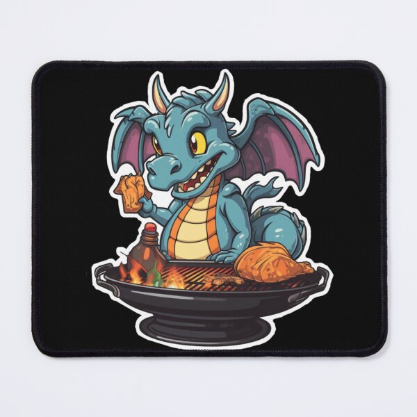 Item preview, Dragon BBQ (black background) designed and sold by Tabuku.