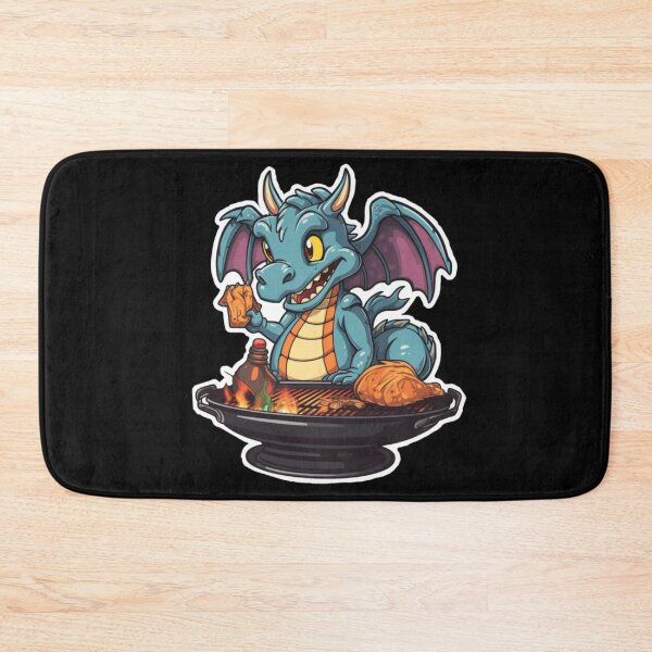 Item preview, Dragon BBQ (black background) designed and sold by Tabuku.