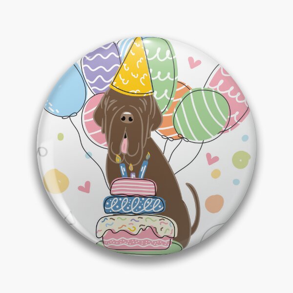 Item preview, Chocolate Neapolitan Mastiff Neo Dog Birthday Party designed and sold by Lulupainting.
