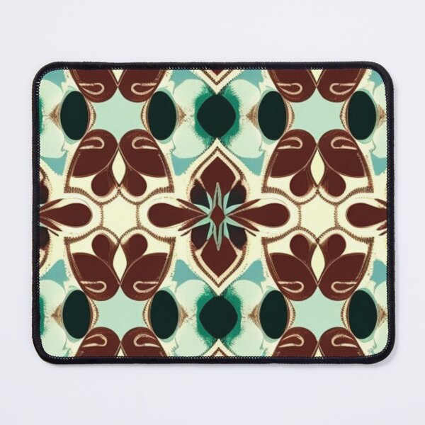 Item preview, Brown blue retro pattern  designed and sold by Roxburylane.