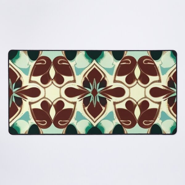 Item preview, Brown blue retro pattern  designed and sold by Roxburylane.