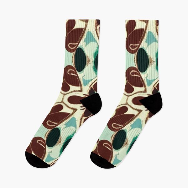 Item preview, Brown blue retro pattern  designed and sold by Roxburylane.