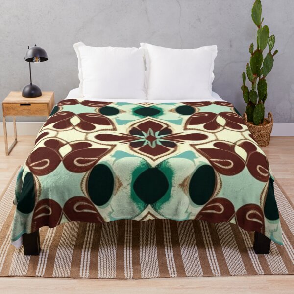 Item preview, Brown blue retro pattern  designed and sold by Roxburylane.