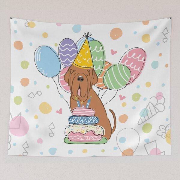 Item preview, Mahogany Red Neapolitan Mastiff Neo Dog Birthday Party designed and sold by Lulupainting.