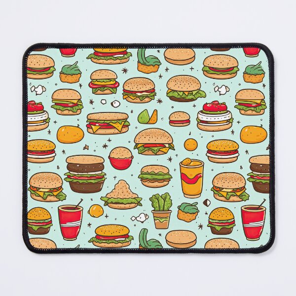 Item preview, cute hamberger seamless designed and sold by NatthyDesign.