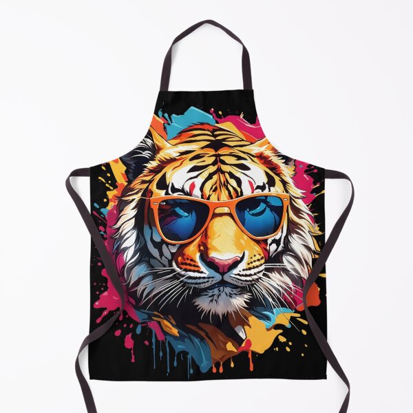 Artikelvorschau, Tiger-Farbspritzer mit Sonnenbrille entworfen und verkauft von MindWave THC.